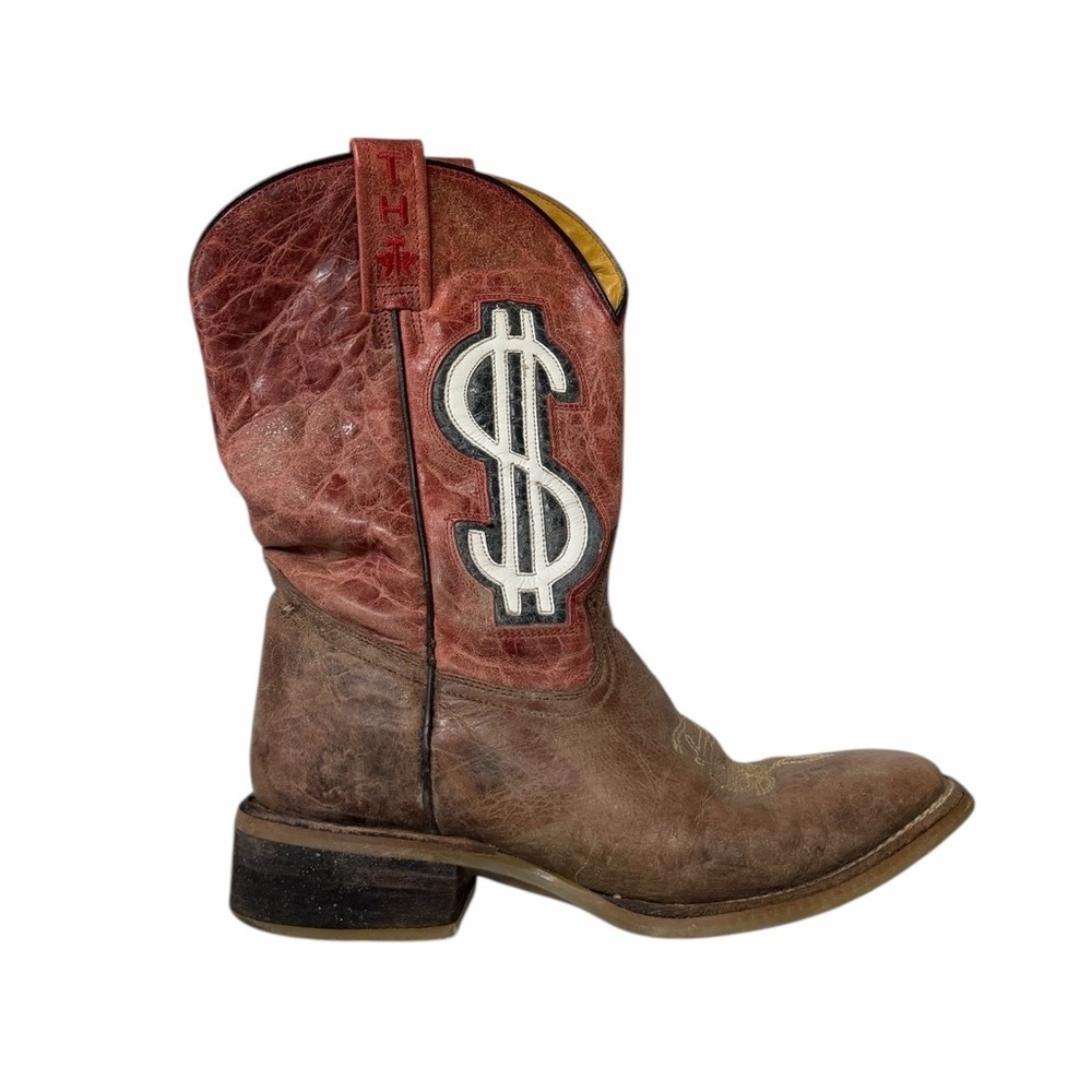 Tin Haul Men's Money Maker 'Mo' Money' Western Boots Size 7.5 D